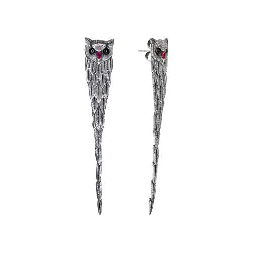 Dangling Owl Earrings