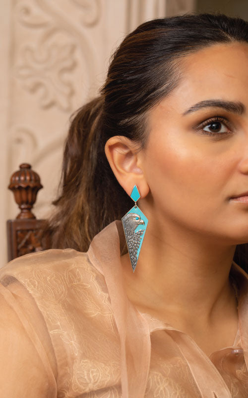 Turquoise Eagle Earrings
