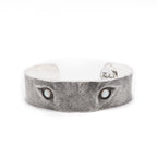 Wolf Eyes Silver Cuff Bracelets