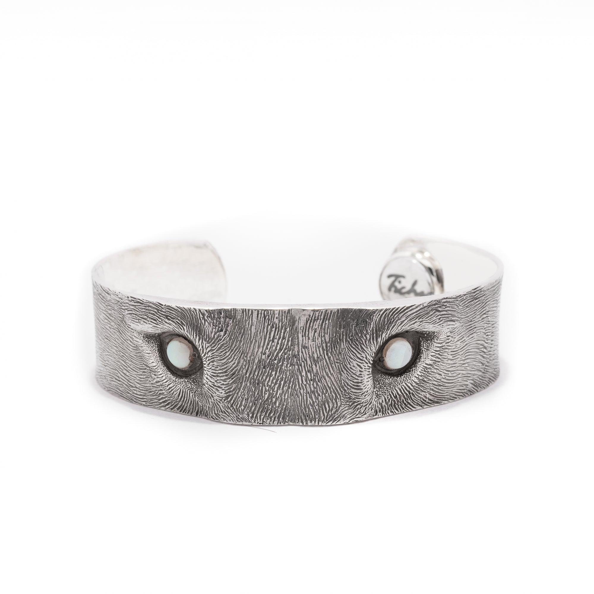 Wolf Eyes Silver Cuff Bracelets