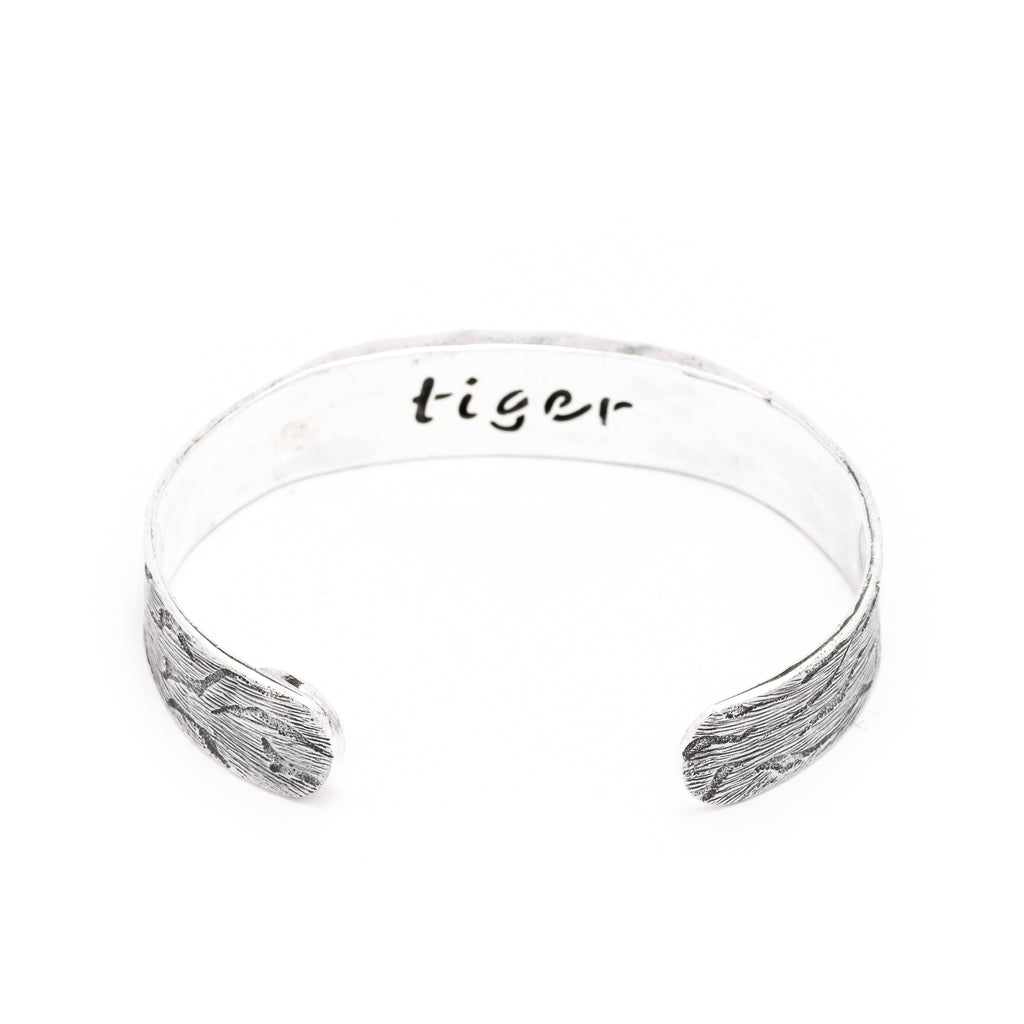 Tiger Eyes Silver Cuff Bracelets