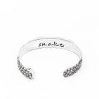 Snake Eyes Silver Cuff Bracelets