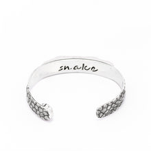 Load image into Gallery viewer, Snake Eyes Silver Cuff Bracelets
