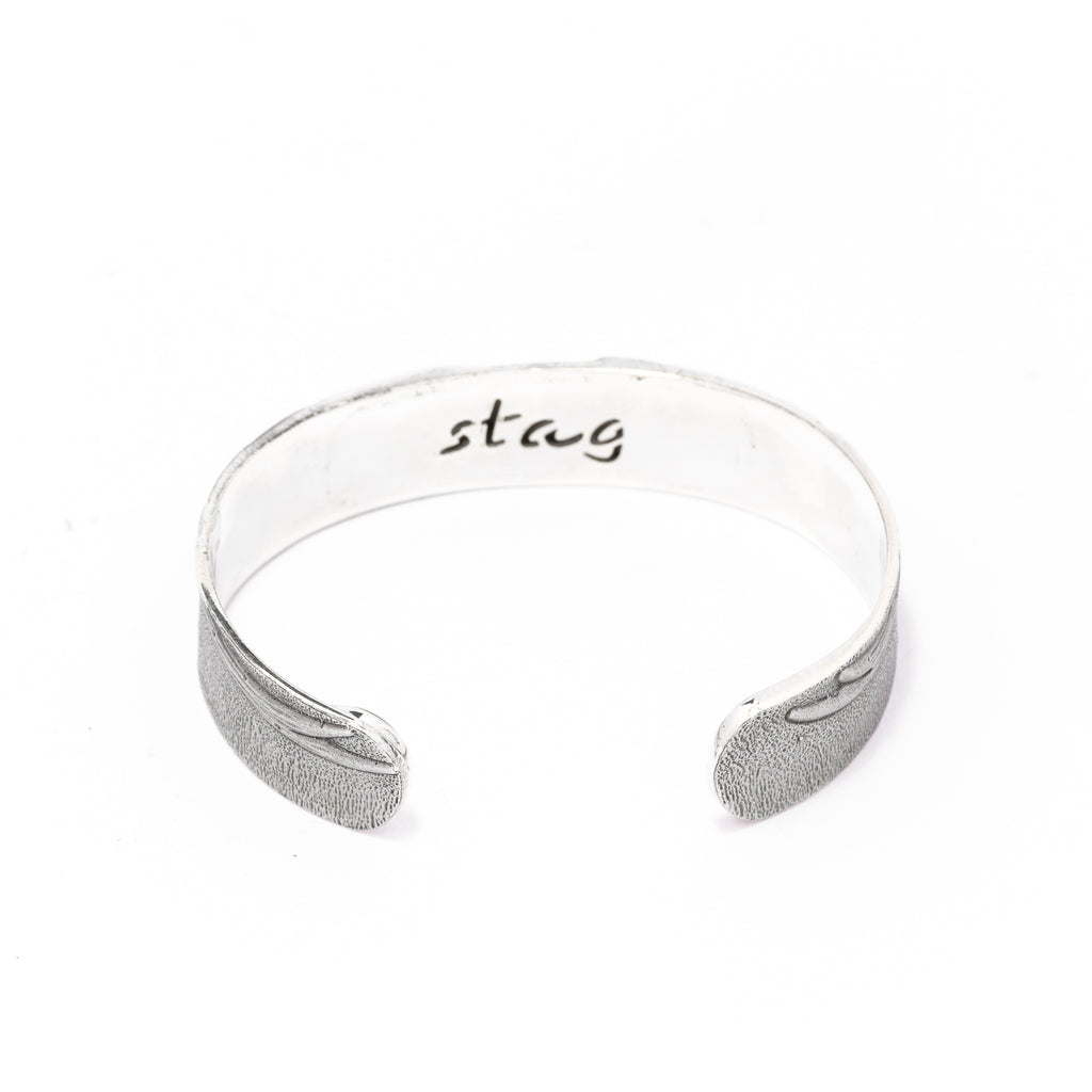 Stag Eyes Silver Cuff Bracelets