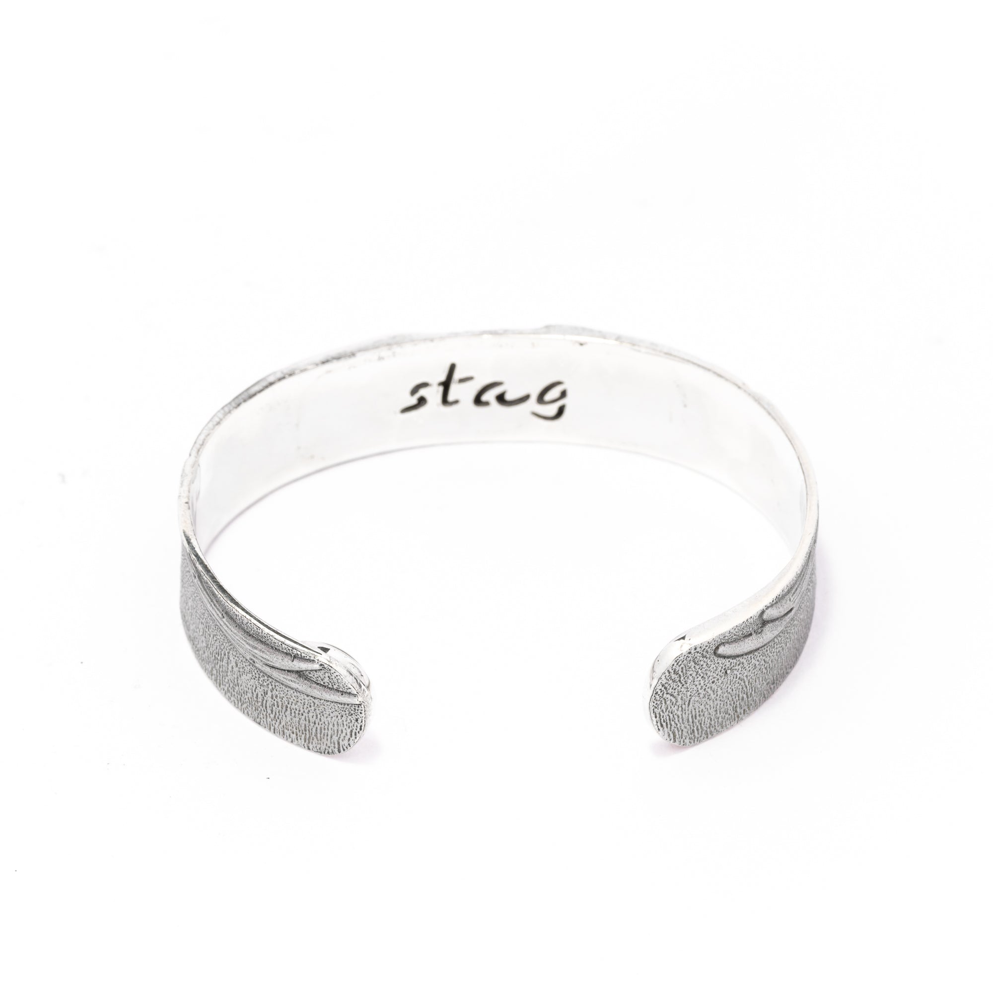 Stag Eyes Silver Cuff Bracelets