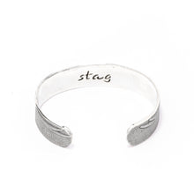 Load image into Gallery viewer, Stag Eyes Silver Cuff Bracelets
