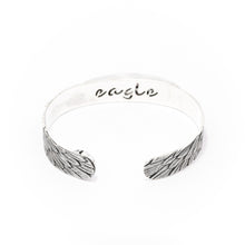 Load image into Gallery viewer, Eagle Eyes Silver Cuff Bracelets
