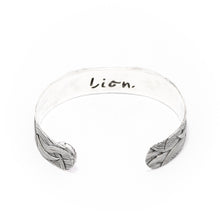 Load image into Gallery viewer, Lion Eyes Silver Cuff Bracelets
