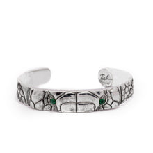 Load image into Gallery viewer, Snake Eyes Silver Cuff Bracelets
