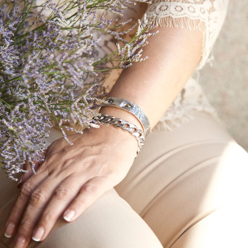 Tiger Eyes Silver Cuff Bracelets